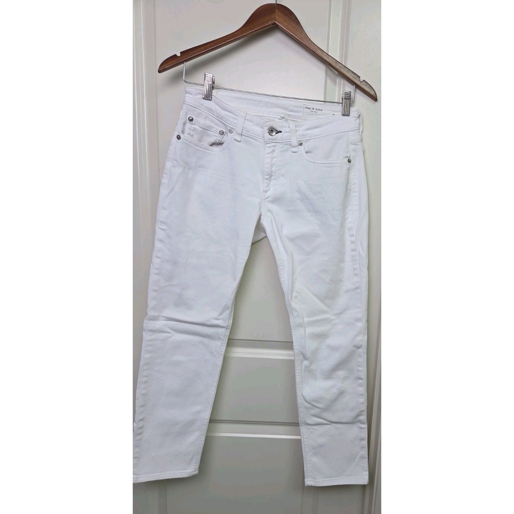 Rag & Bone Dre Low-Rise Slim Boyfriend Jeans Women's 25 Optic White